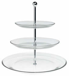 3 tiered glass cake stand